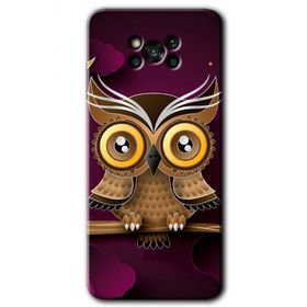 Poco X3 NFC Owl Bird Branch Baskılı Uyumlu Silikon Kılıf