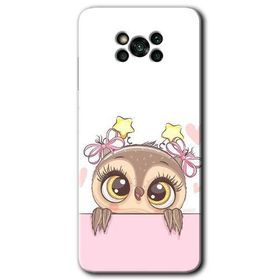 Poco X3 NFC Sevimli Baykuş Baskılı Uyumlu Silikon Kılıf