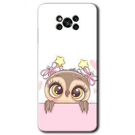 Poco X3 NFC Sevimli Baykuş Baskılı Uyumlu Silikon Kılıf