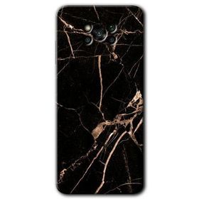 Poco X3 NFC Siyah Gold Mermer Baskılı Uyumlu Silikon Kılıf