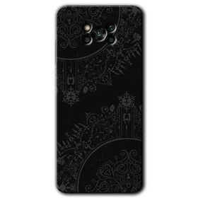 Poco X3 NFC Siyah Mandala Baskılı Uyumlu Silikon Kılıf