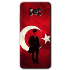 Poco X3 NFC Siyah Mermer Desenli Y Harfi Baskılı Uyumlu Silikon Kılıf