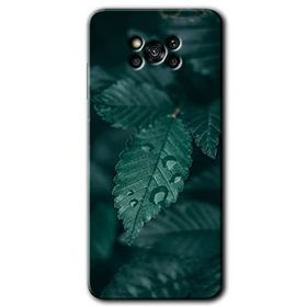 Poco X3 NFC Yağmurlu Yaprak Baskılı Uyumlu Silikon Kılıf