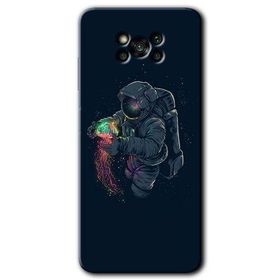 Poco X3 Pro Astronot Kıyafeti Baskılı Uyumlu Silikon Kılıf