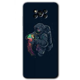 Poco X3 Pro Astronot Kıyafeti Baskılı Uyumlu Silikon Kılıf