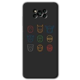 Poco X3 Pro Avengers Minimalism Baskılı Uyumlu Silikon Kılıf