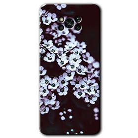 Poco X3 Pro Beyaz Çiçek Baskılı Uyumlu Silikon Kılıf