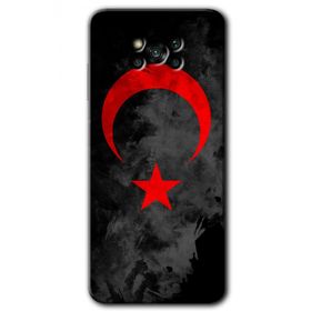 Poco X3 Pro Black Ayyıldız Baskılı Uyumlu Silikon Kılıf