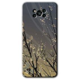 Poco X3 Pro Branches Flowers Baskılı Uyumlu Silikon Kılıf