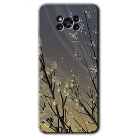 Poco X3 Pro Branches Flowers Baskılı Uyumlu Silikon Kılıf