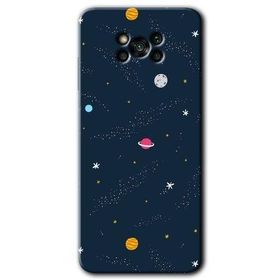 Poco X3 Pro Çizim Gezegen Baskılı Uyumlu Silikon Kılıf