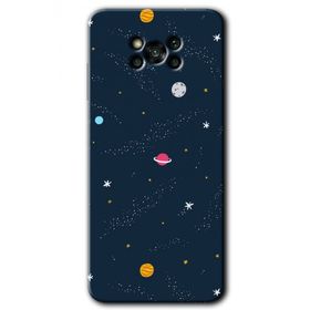 Poco X3 Pro Çizim Gezegen Baskılı Uyumlu Silikon Kılıf
