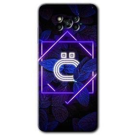 Poco X3 Pro Dark Neon Yaprak Ö Harfi Baskılı Uyumlu Silikon Kılıf