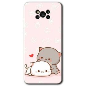 Poco X3 Pro Kedi Aşkı Baskılı Uyumlu Silikon Kılıf