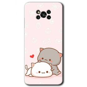 Poco X3 Pro Kedi Aşkı Baskılı Uyumlu Silikon Kılıf