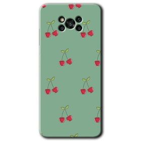 Poco X3 Pro Kiraz Berry Baskılı Uyumlu Silikon Kılıf