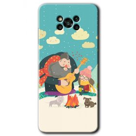 Poco X3 Pro Kış Pikniği Baskılı Uyumlu Silikon Kılıf