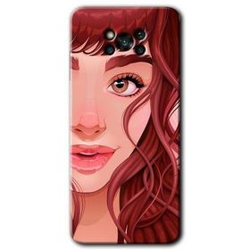 Poco X3 Pro Kızıl Kız Baskılı Uyumlu Silikon Kılıf