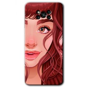 Poco X3 Pro Kızıl Kız Baskılı Uyumlu Silikon Kılıf
