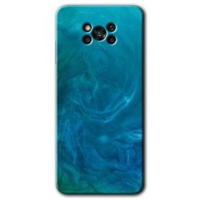 Poco X3 Pro Mavi Aura Baskılı Uyumlu Silikon Kılıf