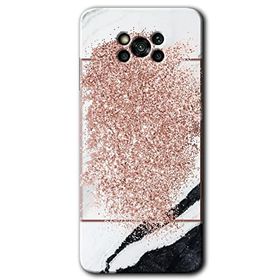 Poco X3 Pro Simli Mermer Baskılı Uyumlu Silikon Kılıf