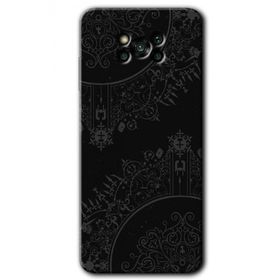 Poco X3 Pro Siyah Mandala Baskılı Uyumlu Silikon Kılıf