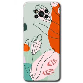 Poco X3 Pro Vektör Çiçekler Baskılı Uyumlu Silikon Kılıf