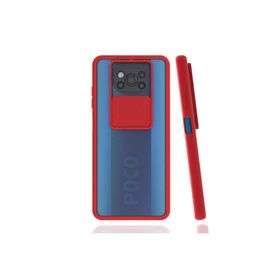 Poco X3 Uyumlu Slayt Kaydırmalı Kamera Korumalı Renkli Silikon Arkası Buz Beyaz Cep Telefon Kılıfı
