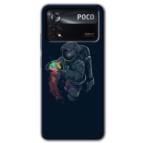Poco X4 Pro Astronot Kıyafeti Baskılı Uyumlu Silikon Kılıf