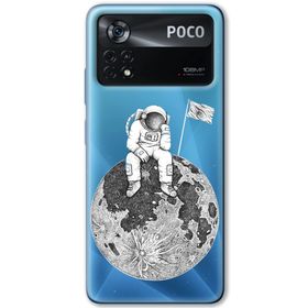 Poco X4 Pro Astronot Yalnızlığı Baskılı Uyumlu Silikon Kılıf