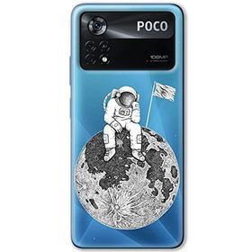 Poco X4 Pro Astronot Yalnızlığı Baskılı Uyumlu Silikon Kılıf