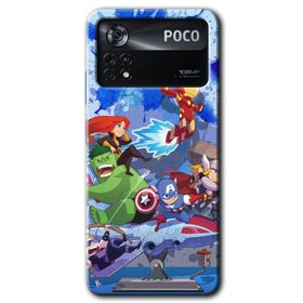 Poco X4 Pro Avengers Cartoon Baskılı Uyumlu Silikon Kılıf