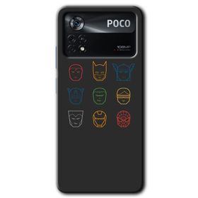 Poco X4 Pro Avengers Minimalism Baskılı Uyumlu Silikon Kılıf