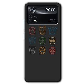 Poco X4 Pro Avengers Minimalism Baskılı Uyumlu Silikon Kılıf