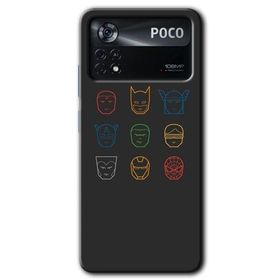 Poco X4 Pro Avengers Minimalism Baskılı Uyumlu Silikon Kılıf