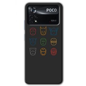 Poco X4 Pro Avengers Minimalism Baskılı Uyumlu Silikon Kılıf