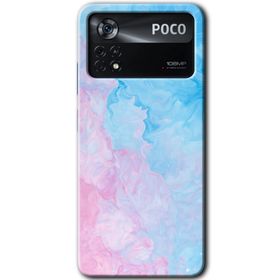 Poco X4 Pro Blue Art Baskılı Uyumlu Silikon Kılıf