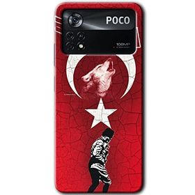 Poco X4 Pro Bozkurt Atam Baskılı Uyumlu Silikon Kılıf