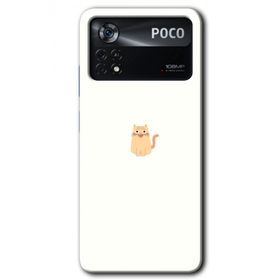 Poco X4 Pro Cat Minimalism Baskılı Uyumlu Silikon Kılıf