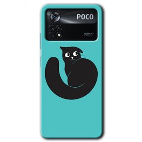 Poco X4 Pro Cat Vector Baskılı Uyumlu Silikon Kılıf