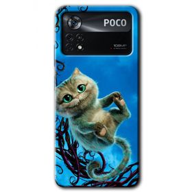 Poco X4 Pro Çılgın Kedi Baskılı Uyumlu Silikon Kılıf