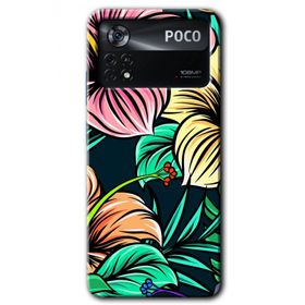 Poco X4 Pro Çizim Çiçekler Baskılı Uyumlu Silikon Kılıf