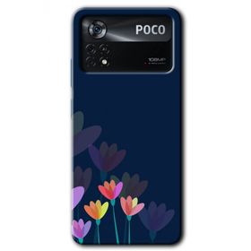 Poco X4 Pro Çizim Çiçekleri Baskılı Uyumlu Silikon Kılıf