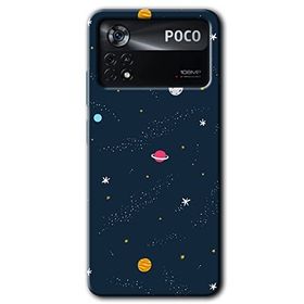 Poco X4 Pro Çizim Gezegen Baskılı Uyumlu Silikon Kılıf