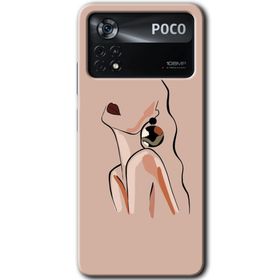 Poco X4 Pro Çizim Silüet Baskılı Uyumlu Silikon Kılıf