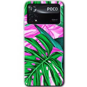 Poco X4 Pro Çizim Yapraklar Baskılı Uyumlu Silikon Kılıf