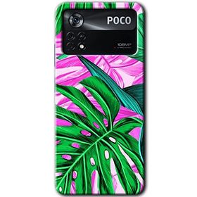 Poco X4 Pro Çizim Yapraklar Baskılı Uyumlu Silikon Kılıf