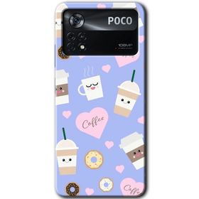 Poco X4 Pro Coffee Cake Baskılı Uyumlu Silikon Kılıf