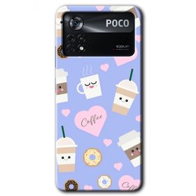 Poco X4 Pro Coffee Cake Baskılı Uyumlu Silikon Kılıf