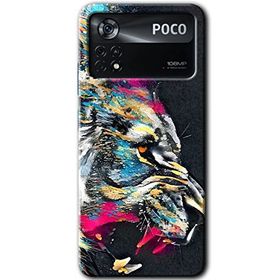 Poco X4 Pro Colorfull Aslan Baskılı Uyumlu Silikon Kılıf